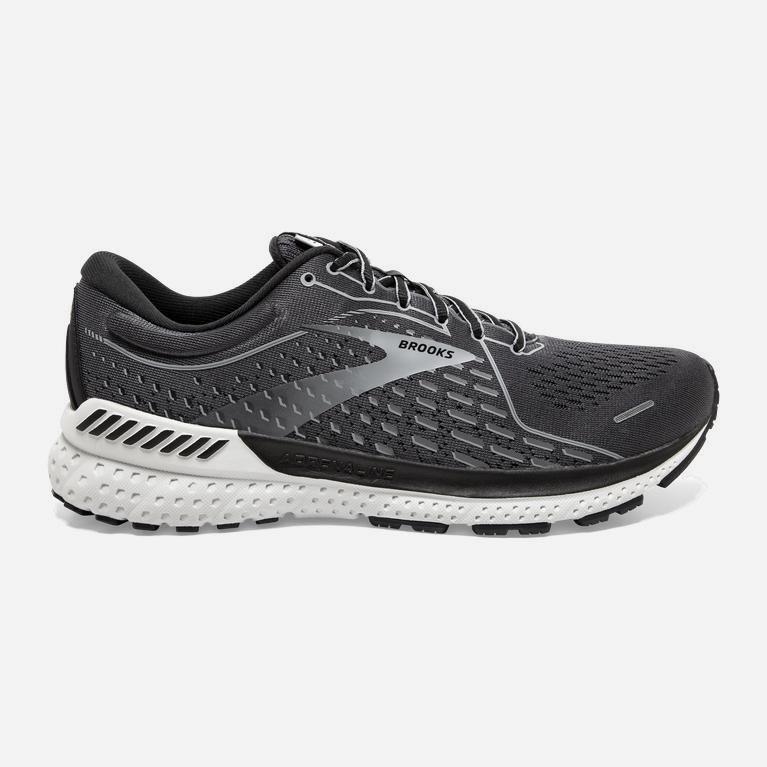 Brooks Adrenaline Gts 21 Mens Road Running Shoes Ireland Blackened Pearl/Black/Grey (UAVL-90687)